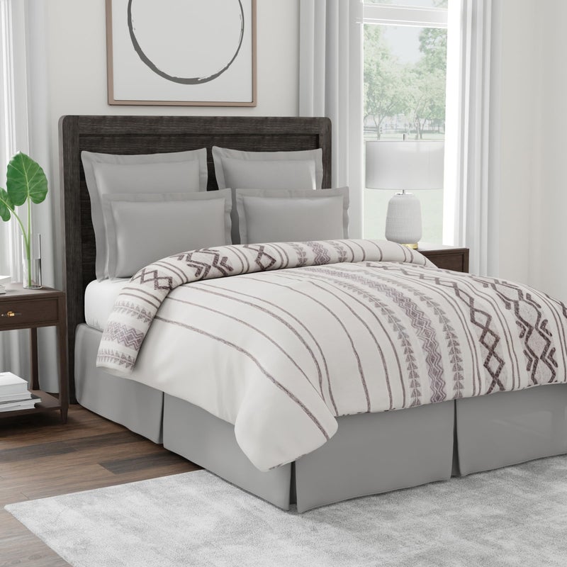 Bed Maker's Bed Makerâ€™s Never Lift Your Mattress Bed Skirt, Designed for Box Spring Beds, Split Corners, 14 Inch Drop Length, King, Silver - Image 3